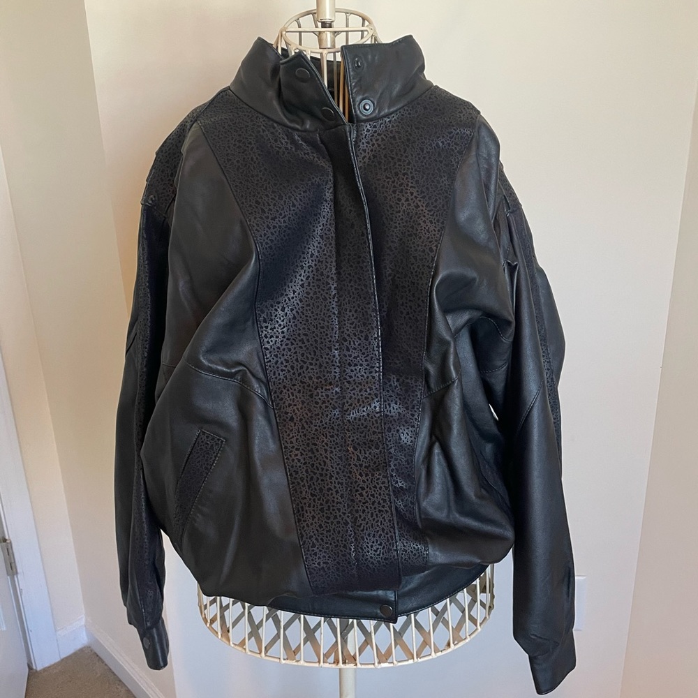 Massimo vintage fine leather jacket, Large